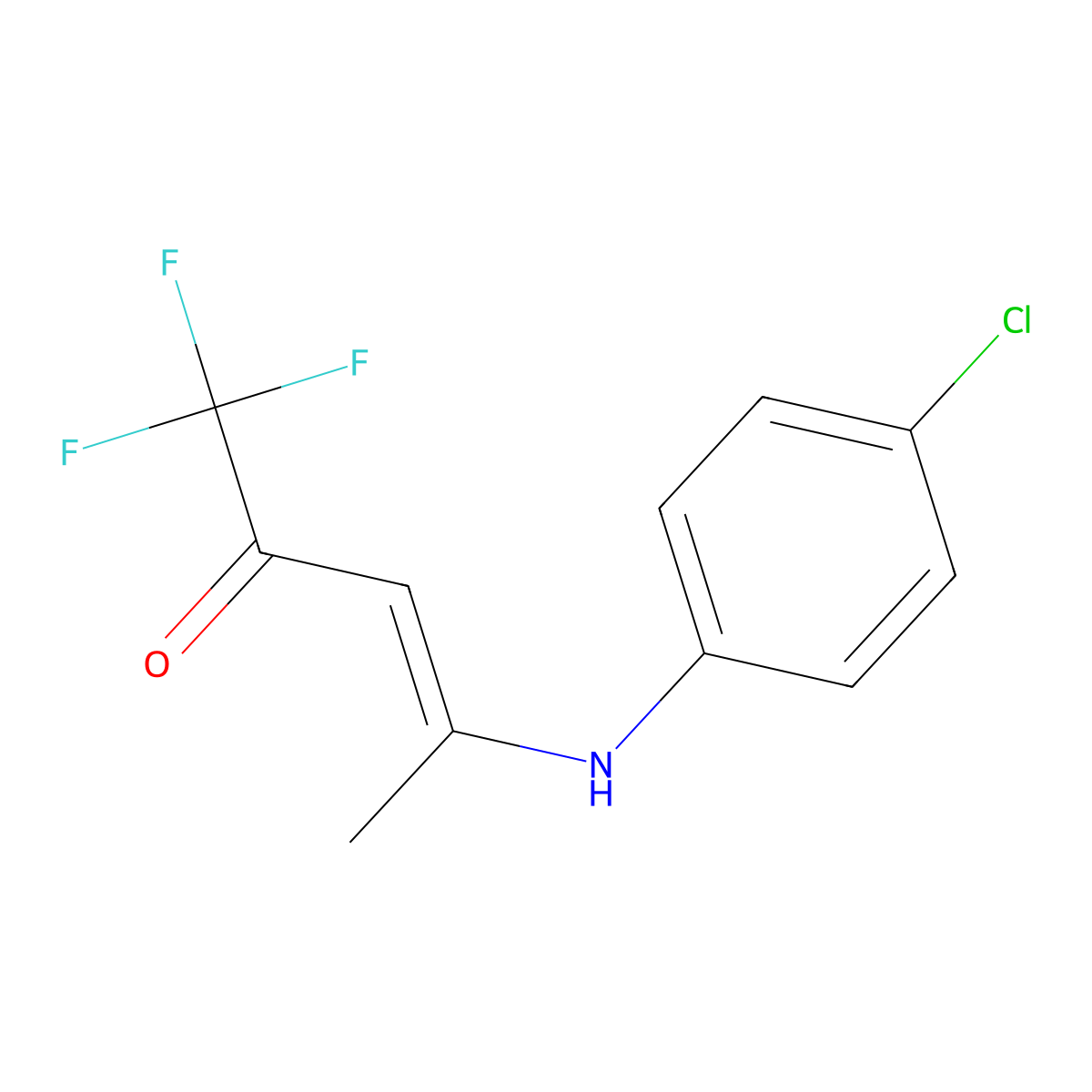 4-(4-Chloroanilino)-1,1,1-trifluoro-3-penten-2-one molecular structure, CAS 338393-32-1
