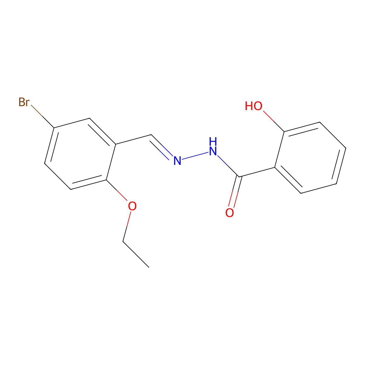 N'-[(E)-(5-bromo-2-ethoxyphenyl)methylidene]-2-hydroxybenzohydrazide molecular structure, CAS 338393-51-4