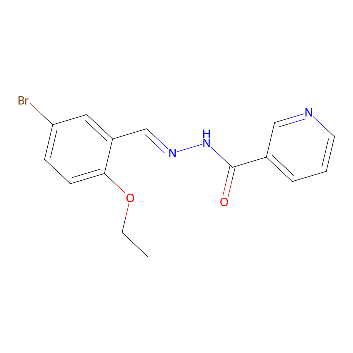 N'-[(E)-(5-bromo-2-ethoxyphenyl)methylidene]pyridine-3-carbohydrazide molecular structure, CAS 338393-53-6