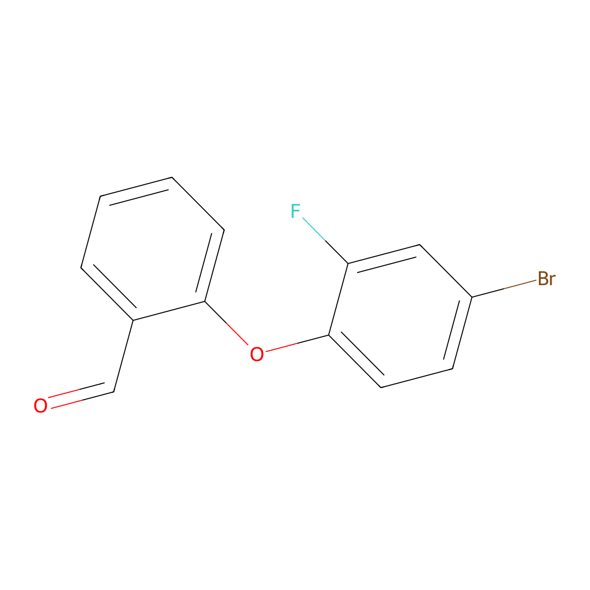 2-(4-Bromo-2-fluorophenoxy)benzaldehyde molecular structure, CAS 338393-63-8
