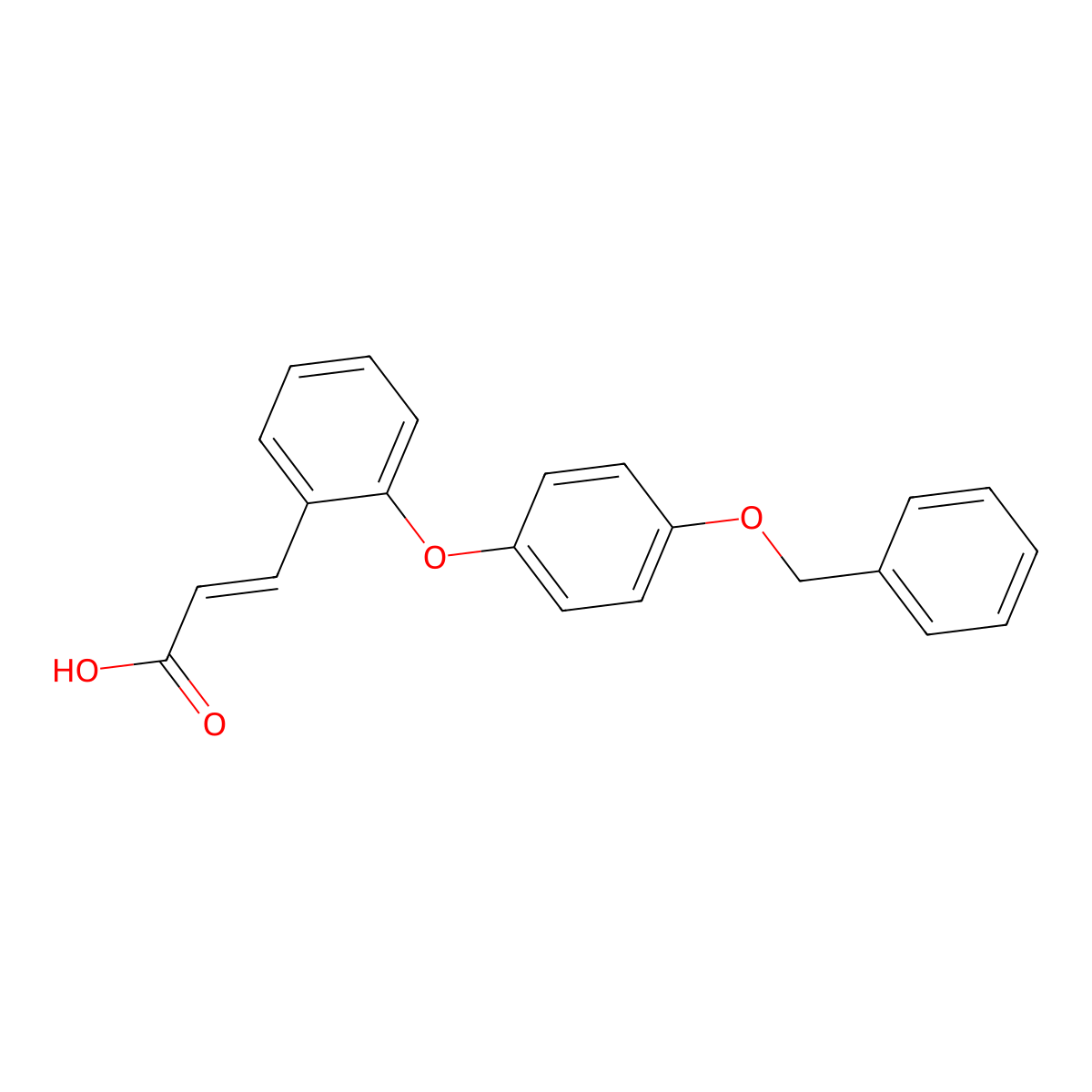 3-{2-[4-(Benzyloxy)phenoxy]phenyl}acrylic acid molecular structure, CAS 338393-79-6