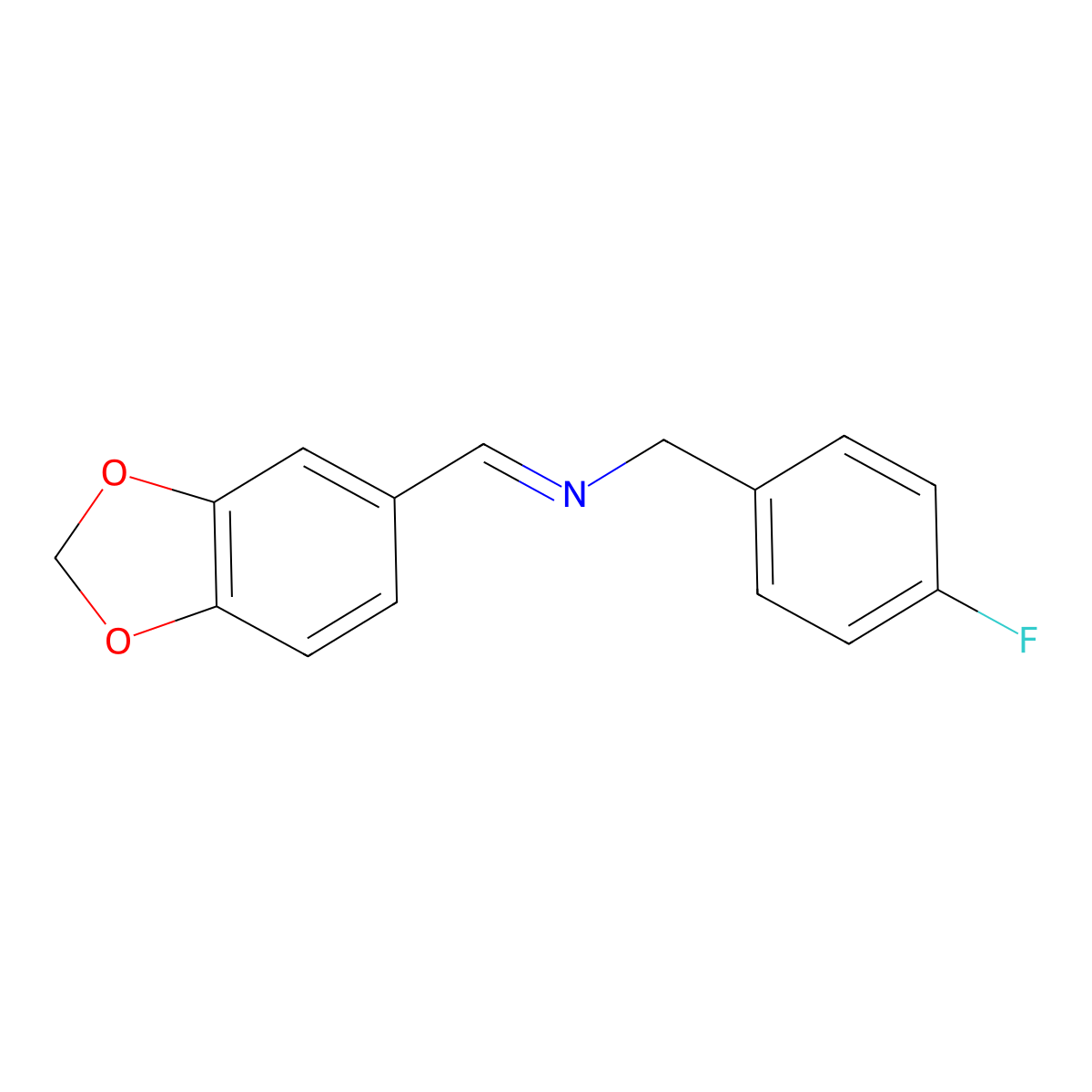 N-[(Z)-1,3-benzodioxol-5-ylmethylidene](4-fluorophenyl)methanamine molecular structure, CAS 338393-88-7