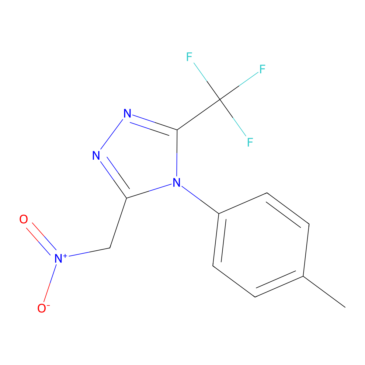 4-(4-methylphenyl)-3-(nitromethyl)-5-(trifluoromethyl)-4H-1,2,4-triazole molecular structure, CAS 338394-13-1