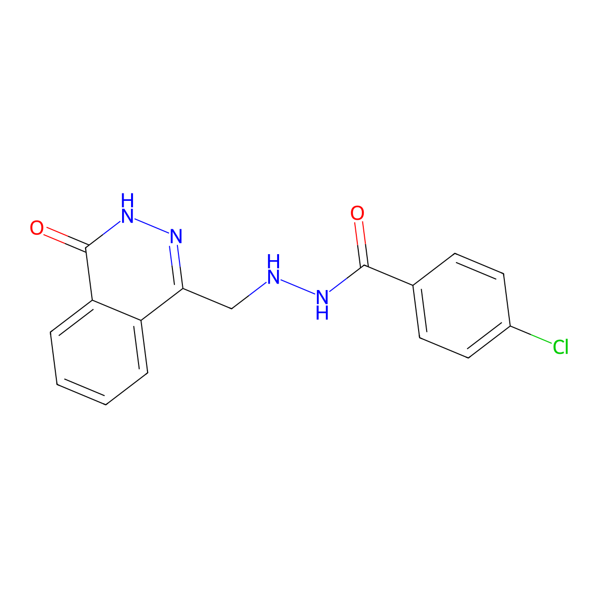 4-chloro-N'-[(4-oxo-3,4-dihydro-1-phthalazinyl)methyl]benzenecarbohydrazide molecular structure, CAS 338394-21-1