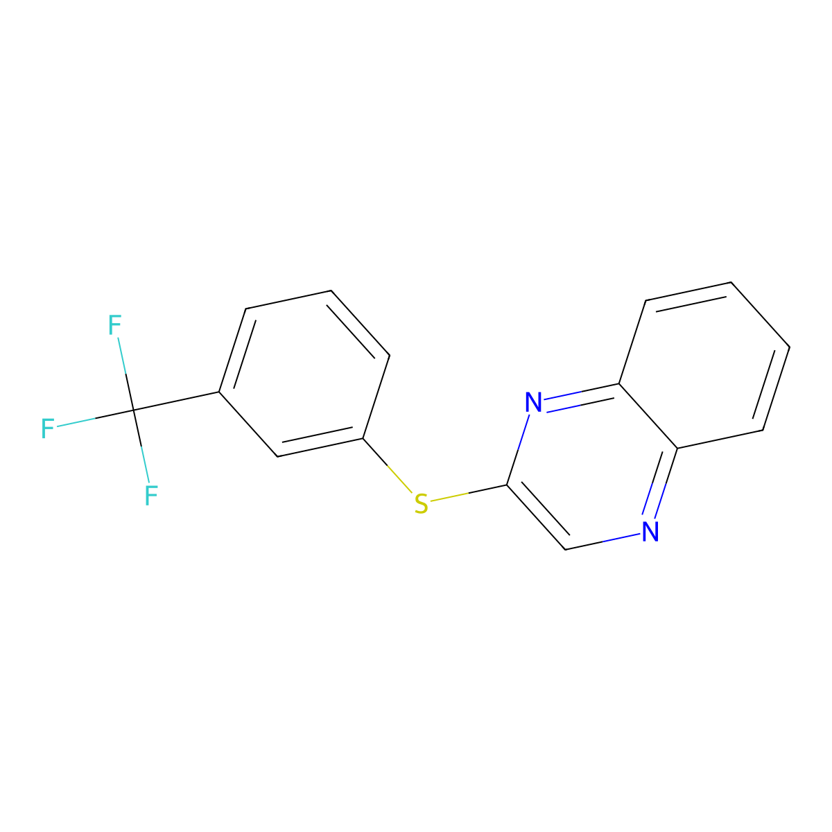 2-{[3-(Trifluoromethyl)phenyl]sulfanyl}quinoxaline molecular structure, CAS 338394-52-8