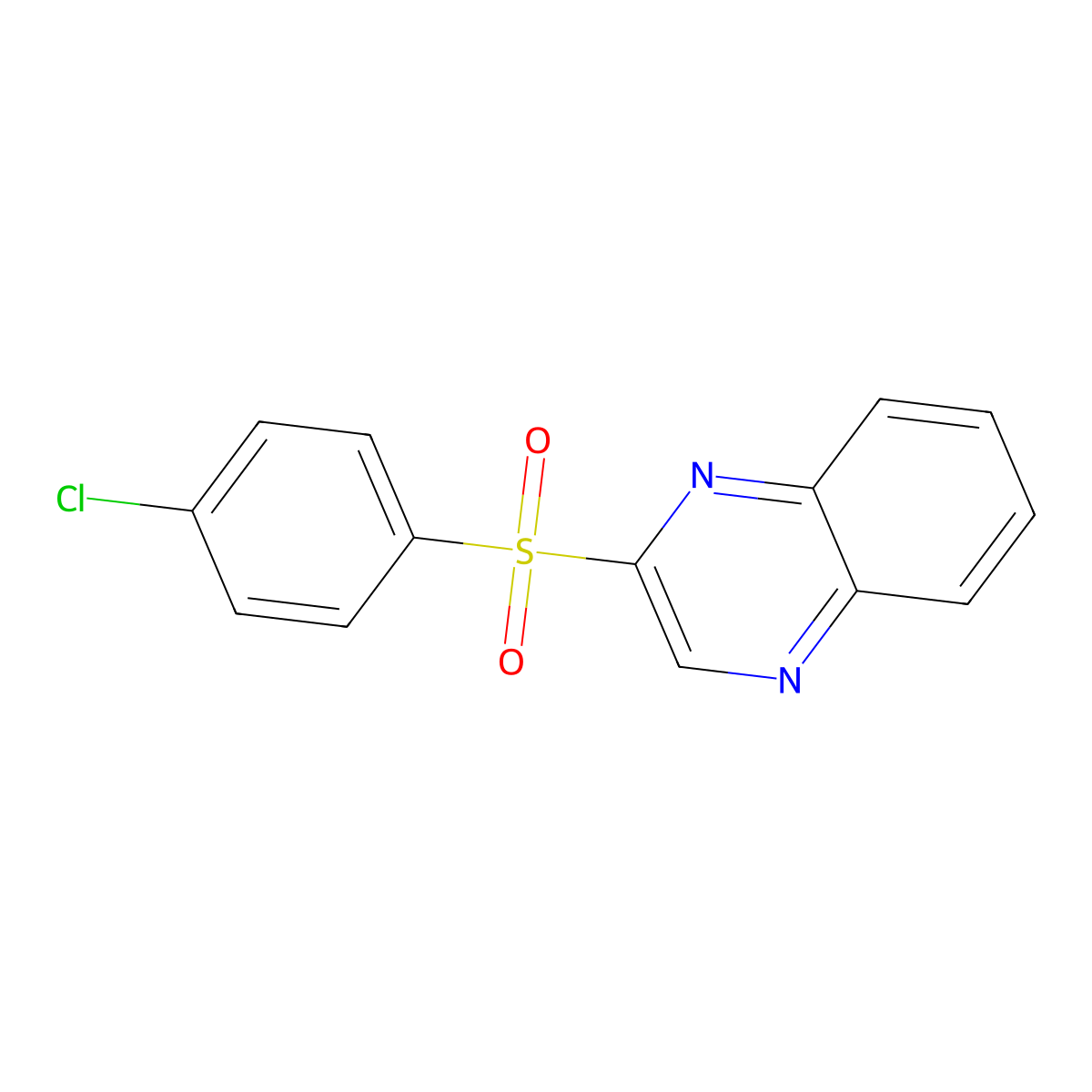 2-(4-Chlorophenyl)sulfonylquinoxaline molecular structure, CAS 338394-53-9