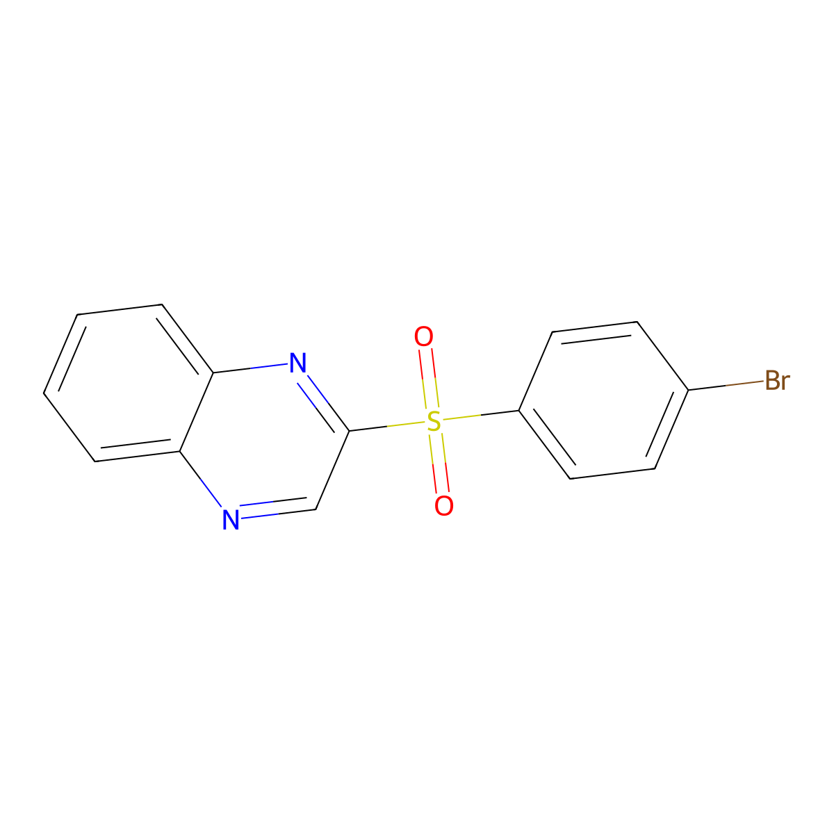 2-[(4-Bromophenyl)sulfonyl]quinoxaline molecular structure, CAS 338394-54-0