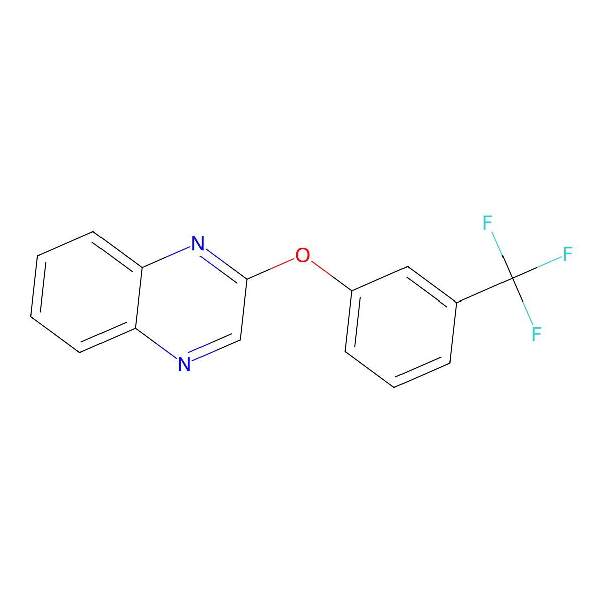 2-[3-(Trifluoromethyl)phenoxy]quinoxaline molecular structure, CAS 338394-55-1