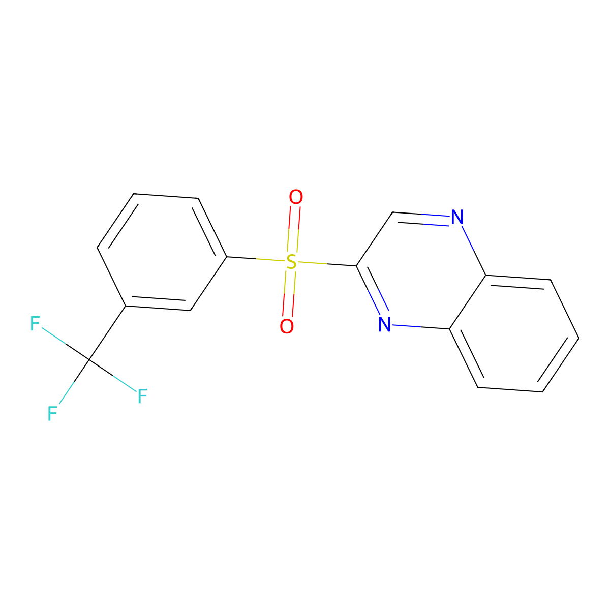 2-{[3-(Trifluoromethyl)phenyl]sulfonyl}quinoxaline molecular structure, CAS 338394-56-2