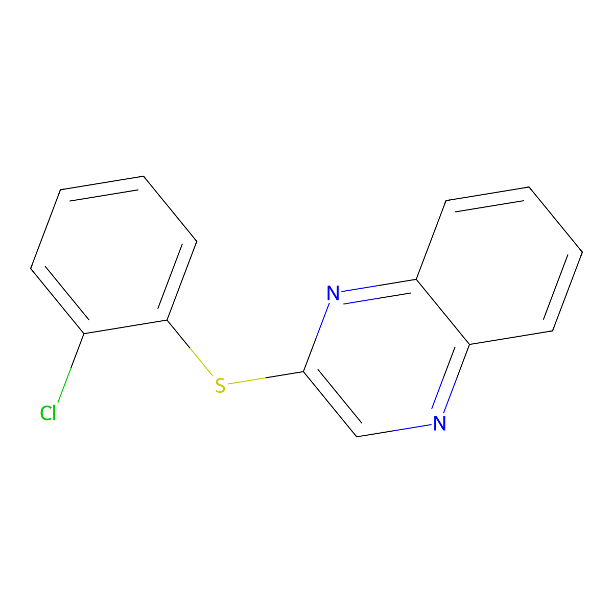 2-[(2-Chlorophenyl)sulfanyl]quinoxaline molecular structure, CAS 338394-57-3
