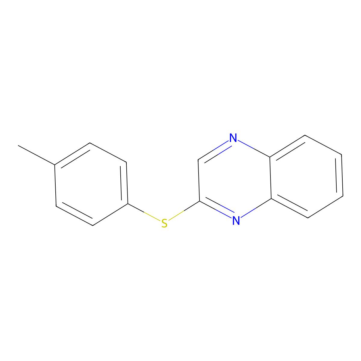 2-[(4-Methylphenyl)sulfanyl]quinoxaline molecular structure, CAS 338394-61-9