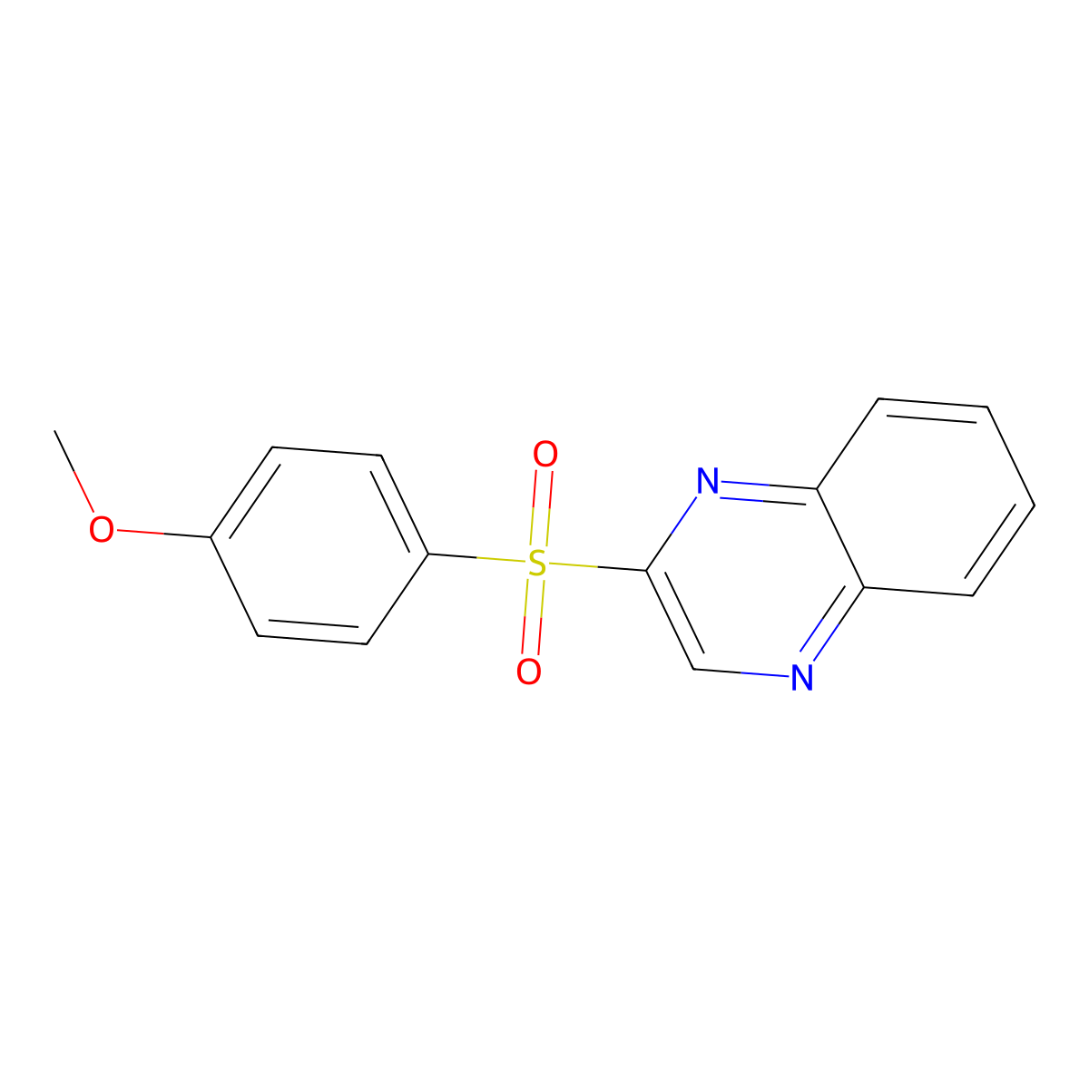 2-(4-Methoxyphenyl)sulfonylquinoxaline molecular structure, CAS 338394-62-0