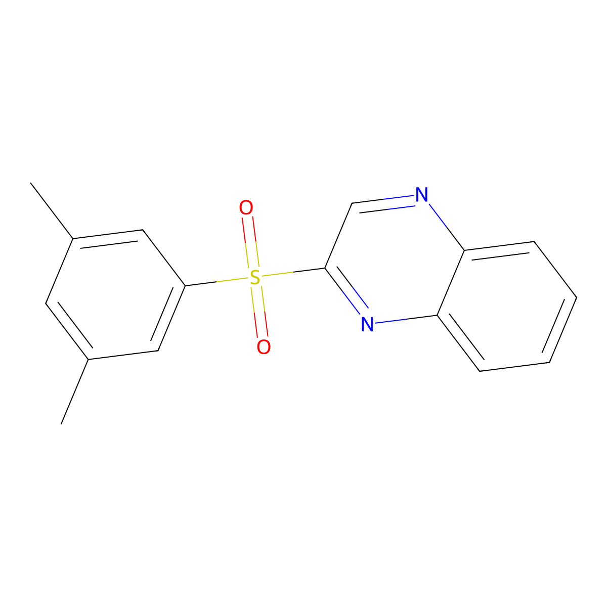 2-[(3,5-Dimethylphenyl)sulfonyl]quinoxaline molecular structure, CAS 338394-67-5