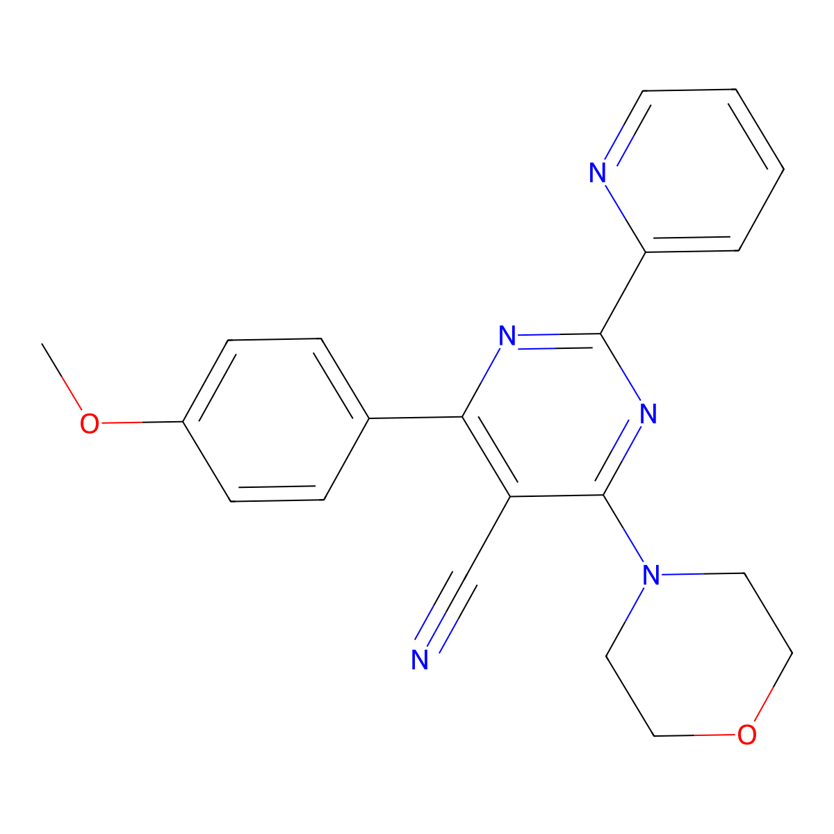 4-(4-Methoxyphenyl)-6-morpholino-2-(2-pyridinyl)-5-pyrimidinecarbonitrile molecular structure, CAS 338394-87-9
