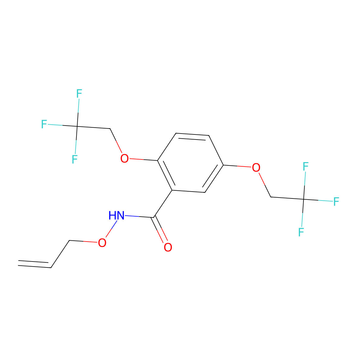 N-(allyloxy)-2,5-bis(2,2,2-trifluoroethoxy)benzenecarboxamide molecular structure, CAS 338395-01-0