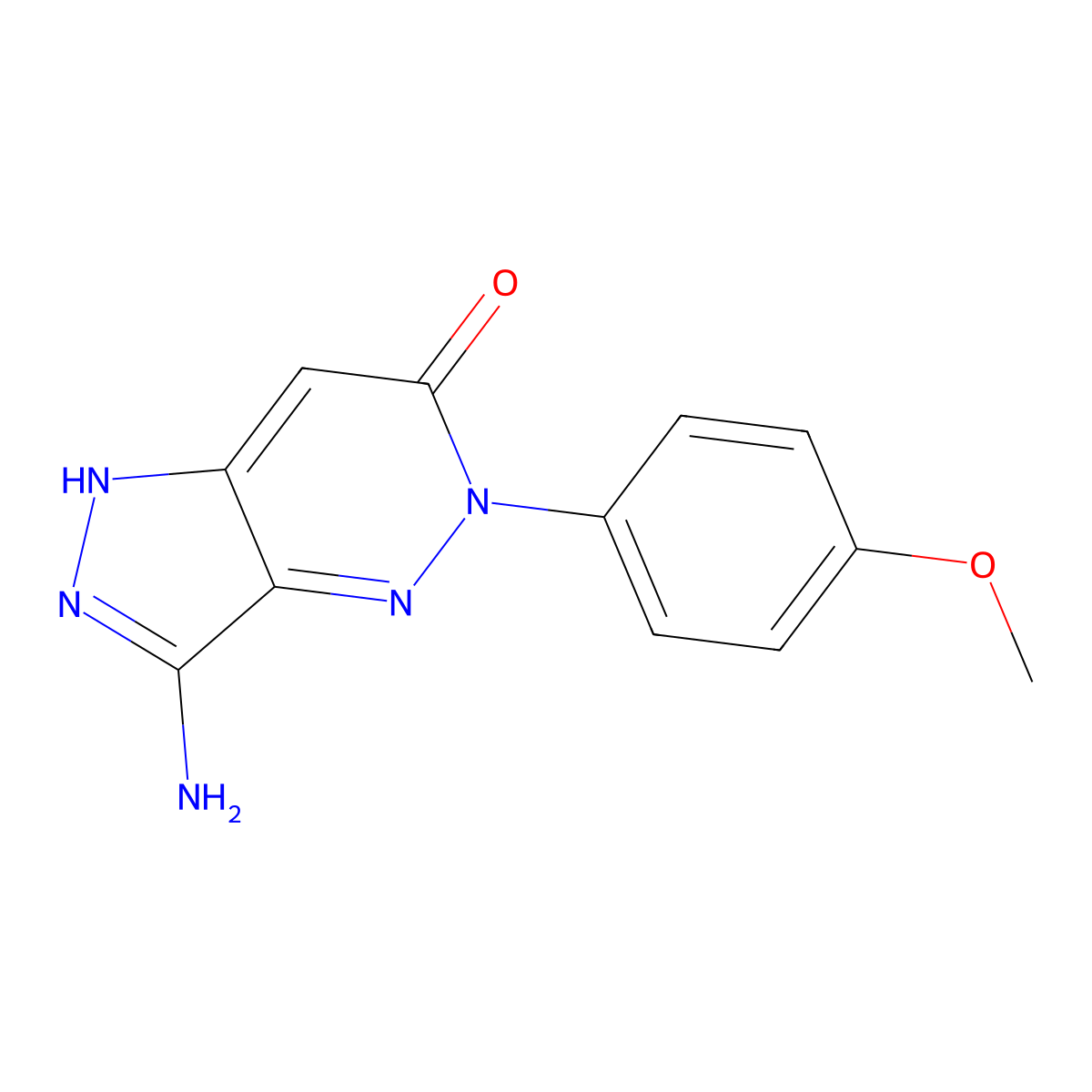 3-amino-5-(4-methoxyphenyl)-1,5-dihydro-6H-pyrazolo[4,3-c]pyridazin-6-one molecular structure, CAS 338395-98-5