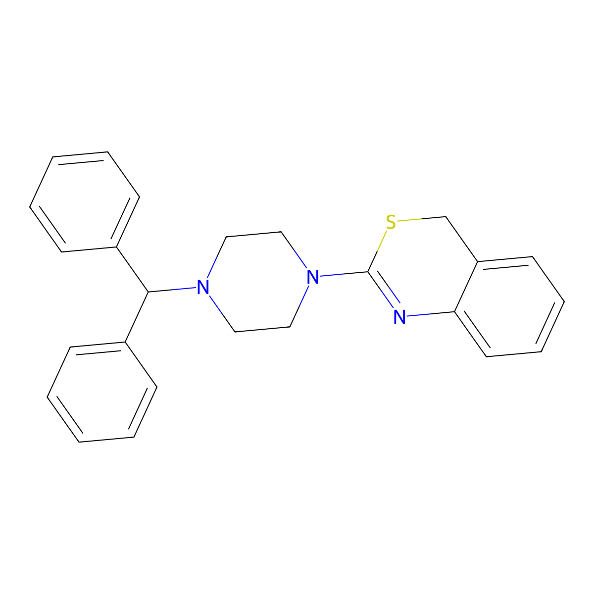 2-(4-benzhydrylpiperazino)-4H-3,1-benzothiazine molecular structure, CAS 338396-14-8