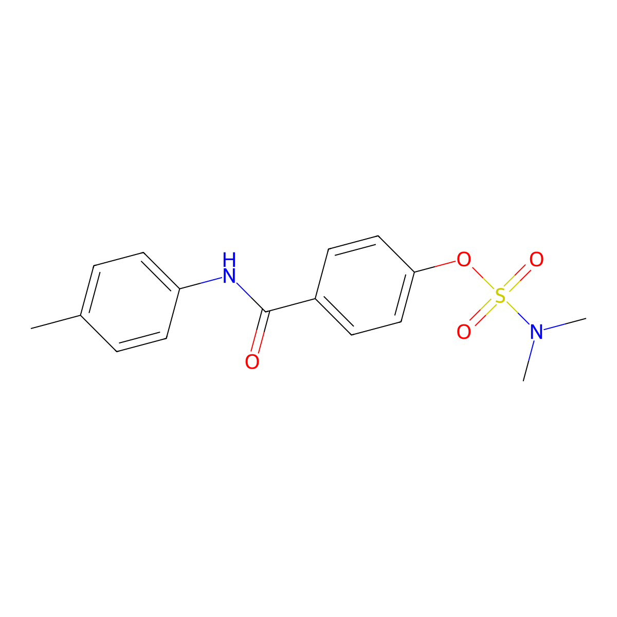 [4-[(4-methylphenyl)carbamoyl]phenyl] N,N-dimethylsulfamate molecular structure, CAS 338396-30-8