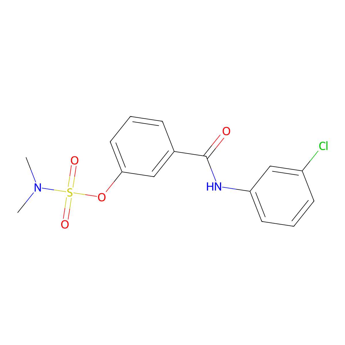 3-[(3-chloroanilino)carbonyl]phenyl-N,N-dimethylsulfamate molecular structure, CAS 338396-43-3