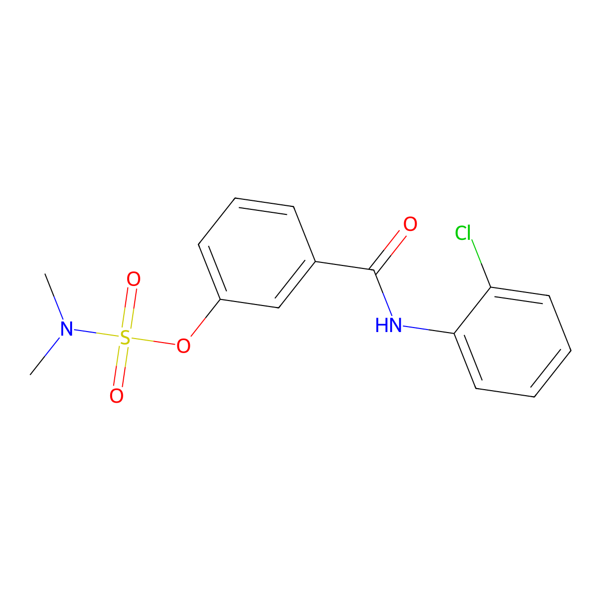 3-[(2-chloroanilino)carbonyl]phenyl-N,N-dimethylsulfamate molecular structure, CAS 338396-44-4