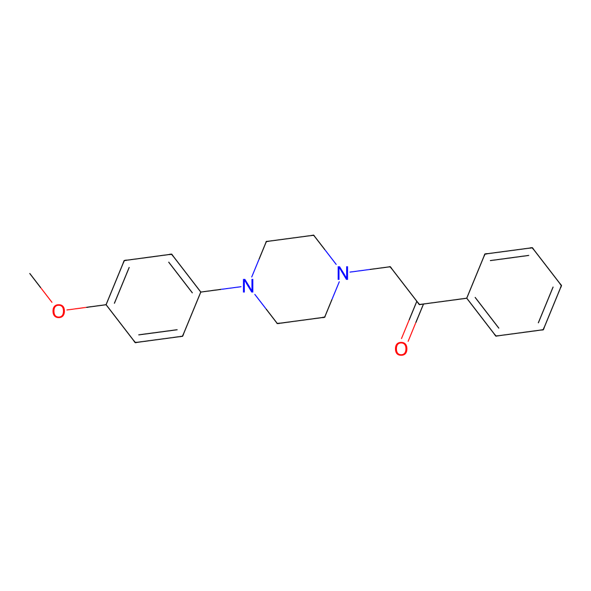 2-(4-(4-Methoxyphenyl)-1-piperazinyl)-1-phenylethanone molecular structure, CAS 338396-68-2