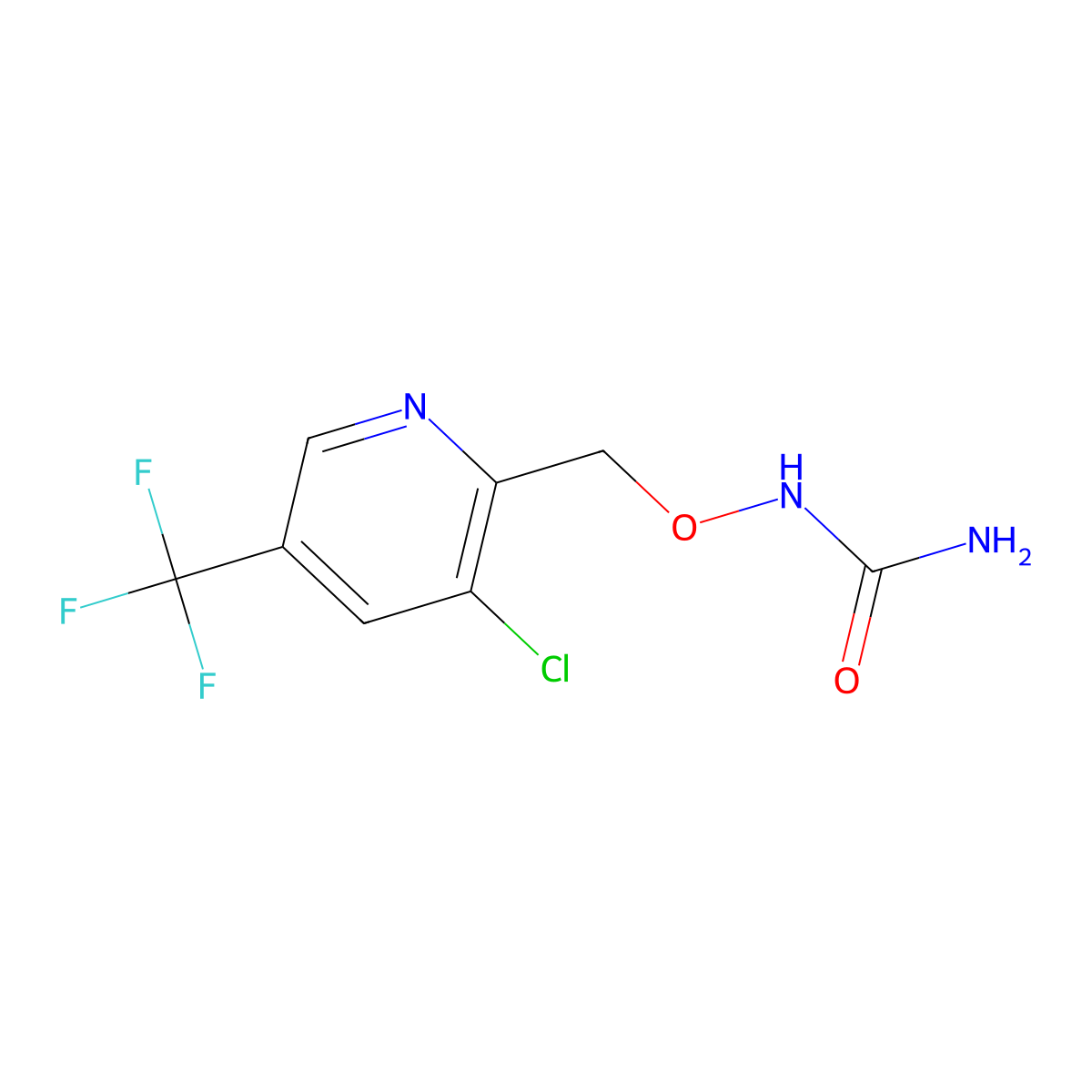 N-{[3-chloro-5-(trifluoromethyl)-2-pyridinyl]methoxy}urea molecular structure, CAS 338396-76-2
