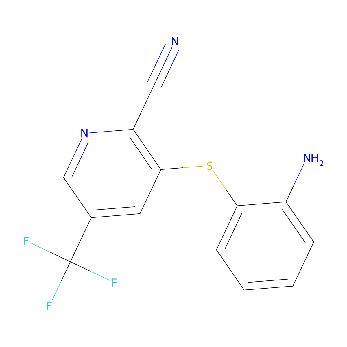 3-[(2-Aminophenyl)sulfanyl]-5-(trifluoromethyl)-2-pyridinecarbonitrile molecular structure, CAS 338396-88-6