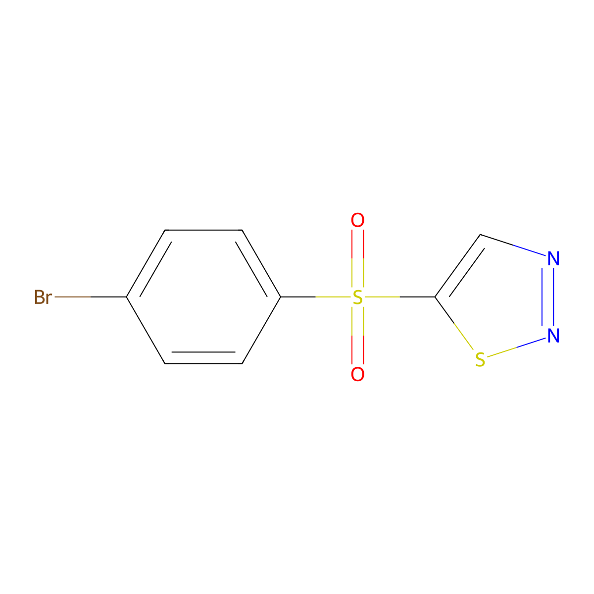 4-Bromophenyl 1,2,3-thiadiazol-5-yl sulfone molecular structure, CAS 338397-19-6