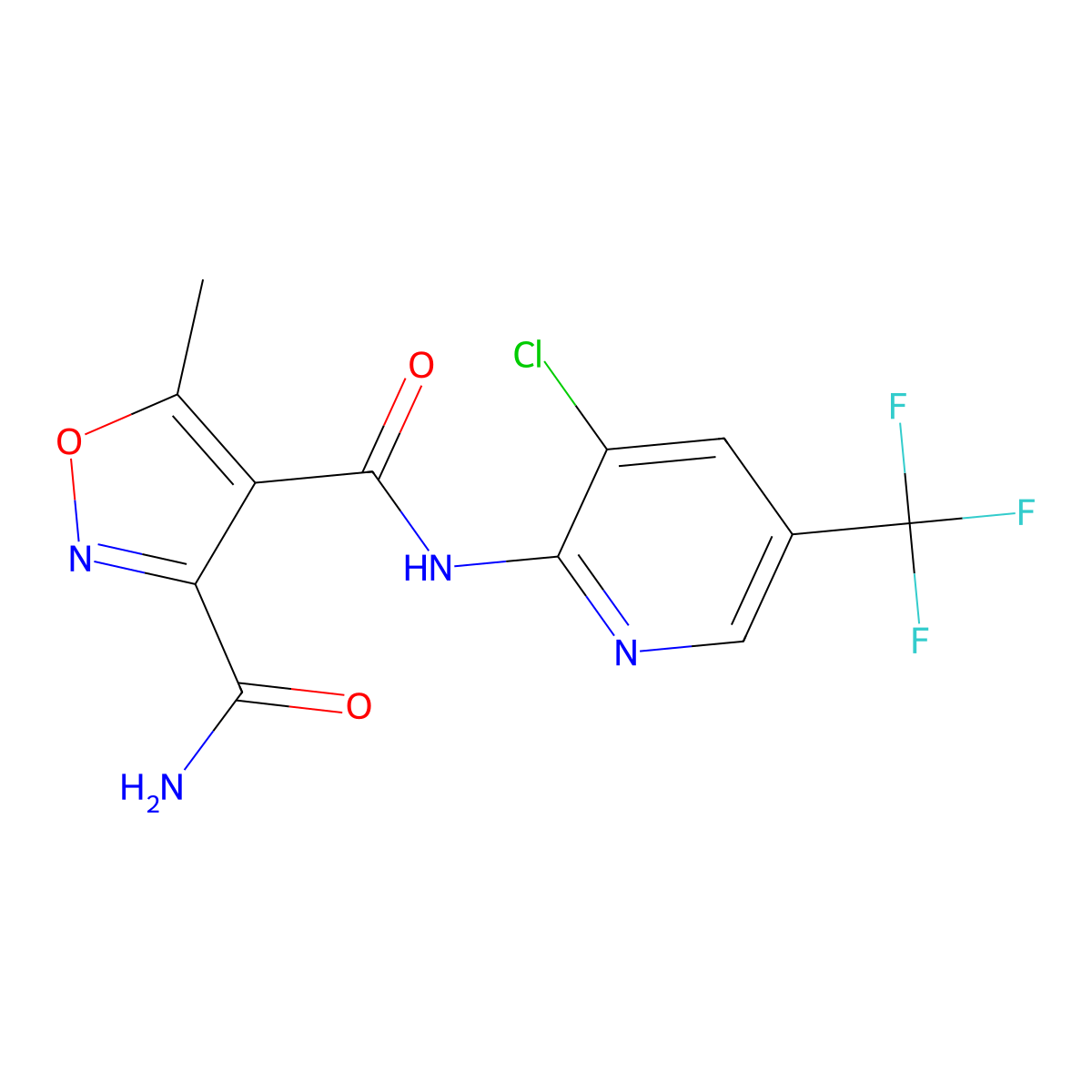 N~4~-[3-chloro-5-(trifluoromethyl)-2-pyridinyl]-5-methyl-3,4-isoxazoledicarboxamide molecular structure, CAS 338397-36-7