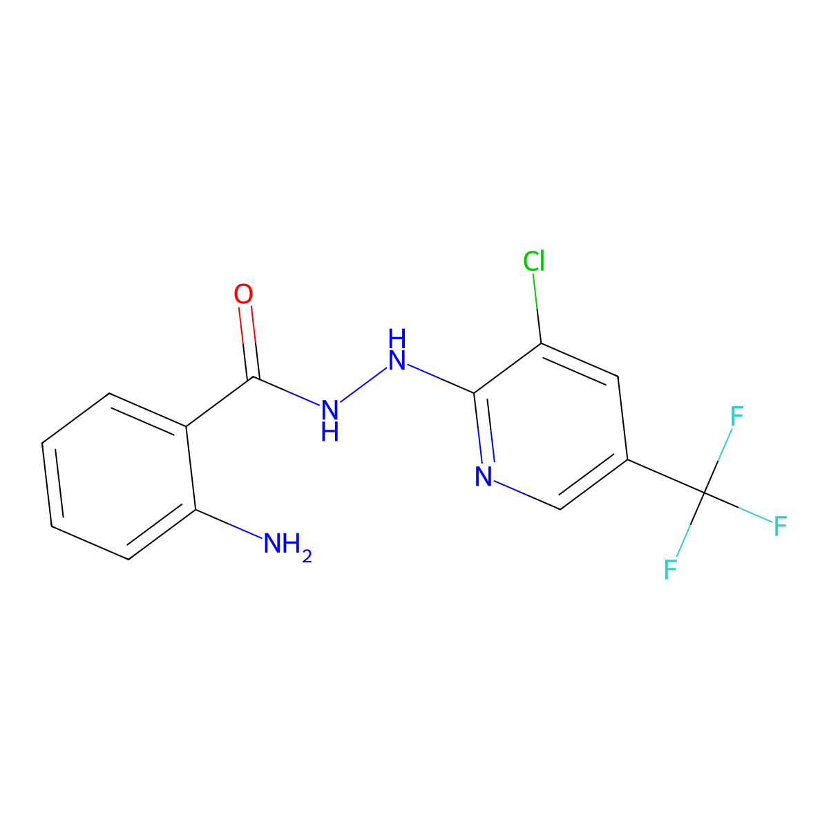 2-amino-N'-[3-chloro-5-(trifluoromethyl)-2-pyridinyl]benzenecarbohydrazide molecular structure, CAS 338397-82-3