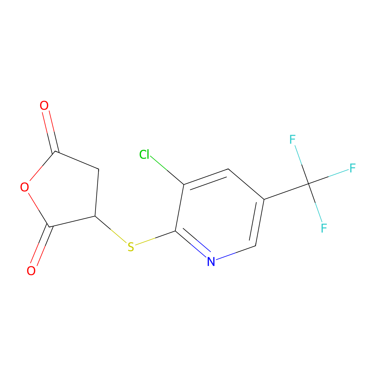3-[3-Chloro-5-(trifluoromethyl)pyridin-2-yl]sulfanyloxolane-2,5-dione molecular structure, CAS 338397-83-4