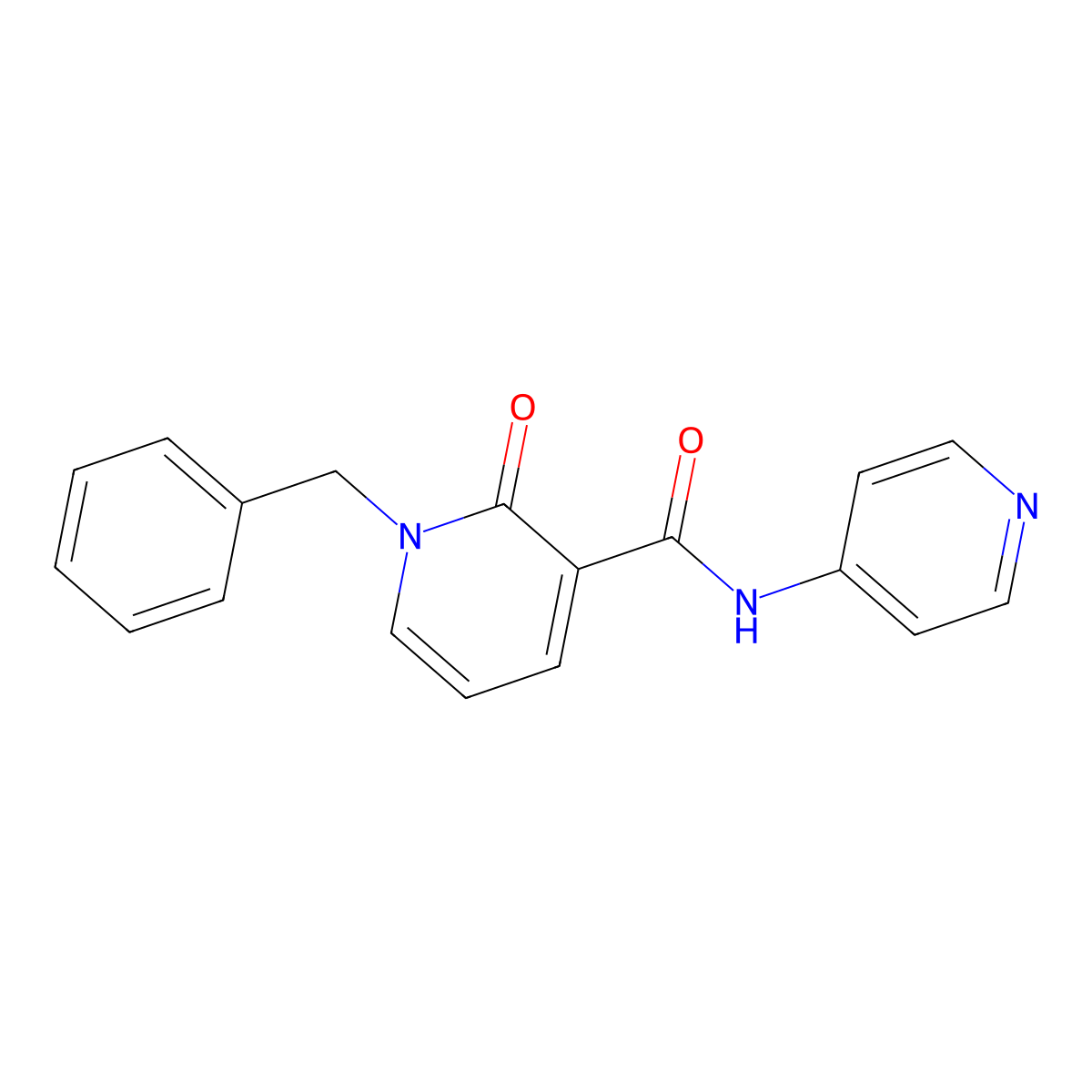 1-benzyl-2-oxo-N-pyridin-4-ylpyridine-3-carboxamide molecular structure, CAS 338397-86-7