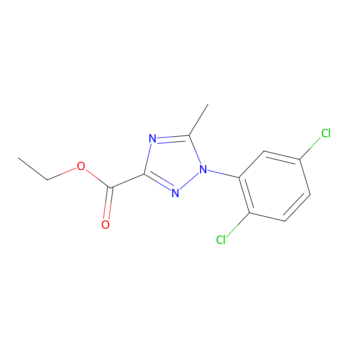 ethyl 1-(2,5-dichlorophenyl)-5-methyl-1H-1,2,4-triazole-3-carboxylate molecular structure, CAS 338398-19-9