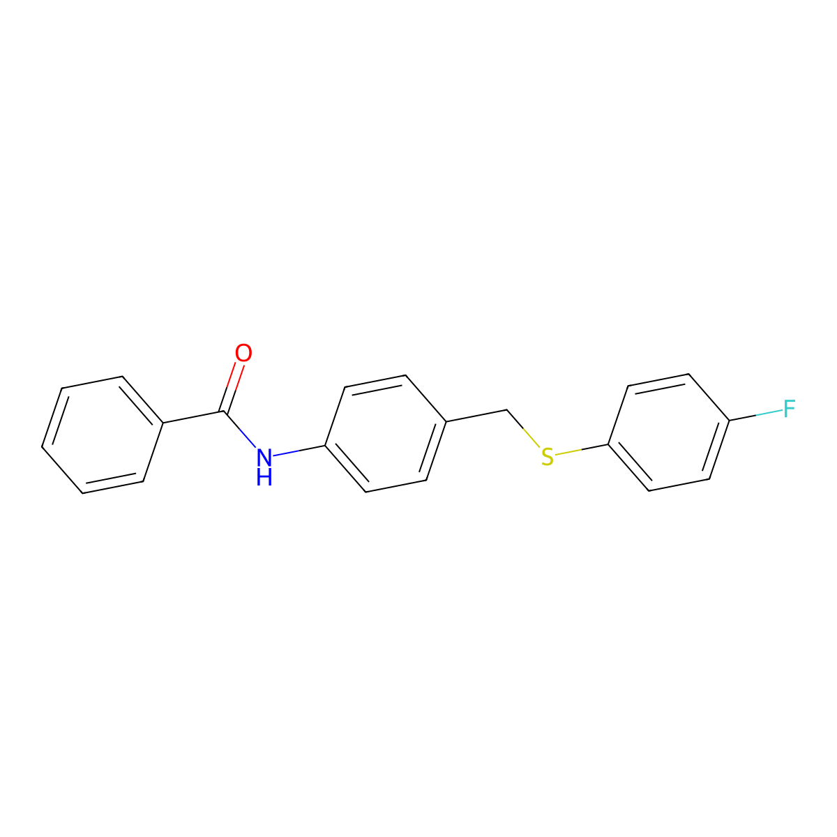 N-(4-{[(4-fluorophenyl)sulfanyl]methyl}phenyl)benzenecarboxamide molecular structure, CAS 338398-75-7