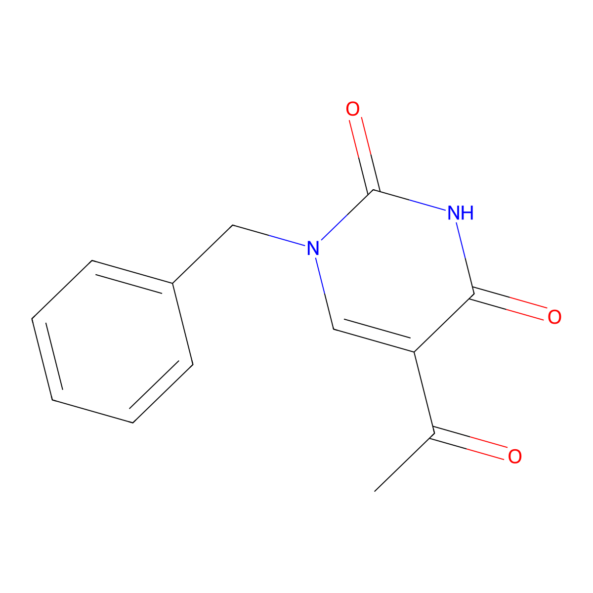 5-acetyl-1-benzyl-2,4(1H,3H)-pyrimidinedione molecular structure, CAS 338399-29-4