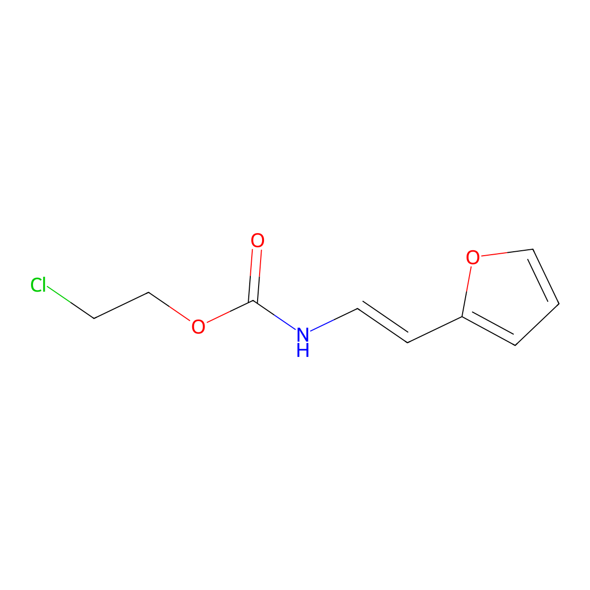 2-chloroethyl N-[(E)-2-(furan-2-yl)ethenyl]carbamate molecular structure, CAS 338399-71-6