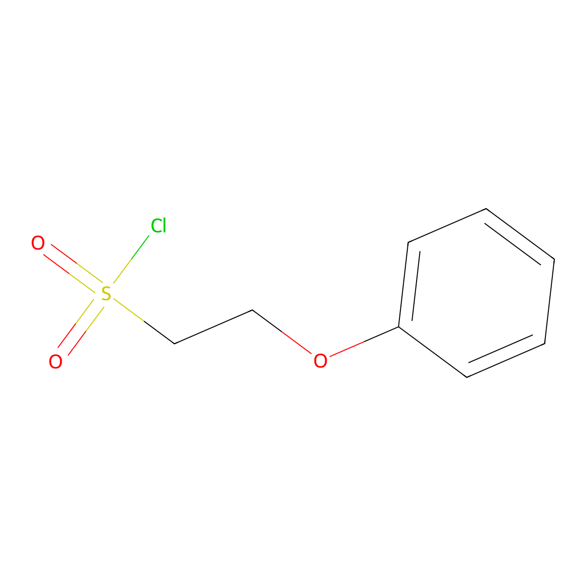 2-Phenoxyethane-1-sulfonyl chloride molecular structure, CAS 3384-01-8