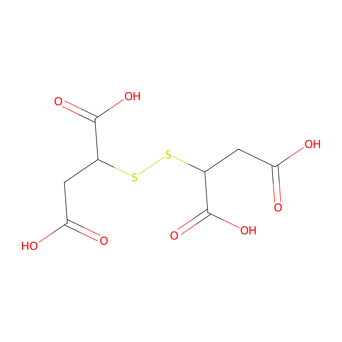 2,2'-Dithiobis[butanedioic acid] molecular structure, CAS 3384-95-0