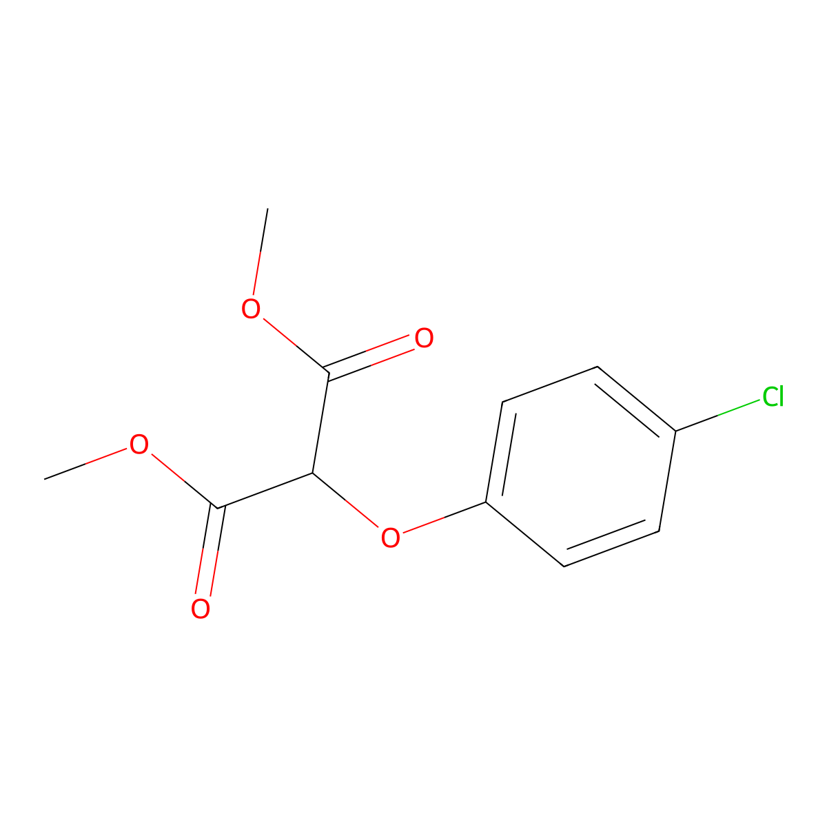 Dimethyl 2-(4-chlorophenoxy)malonate molecular structure, CAS 338400-09-2