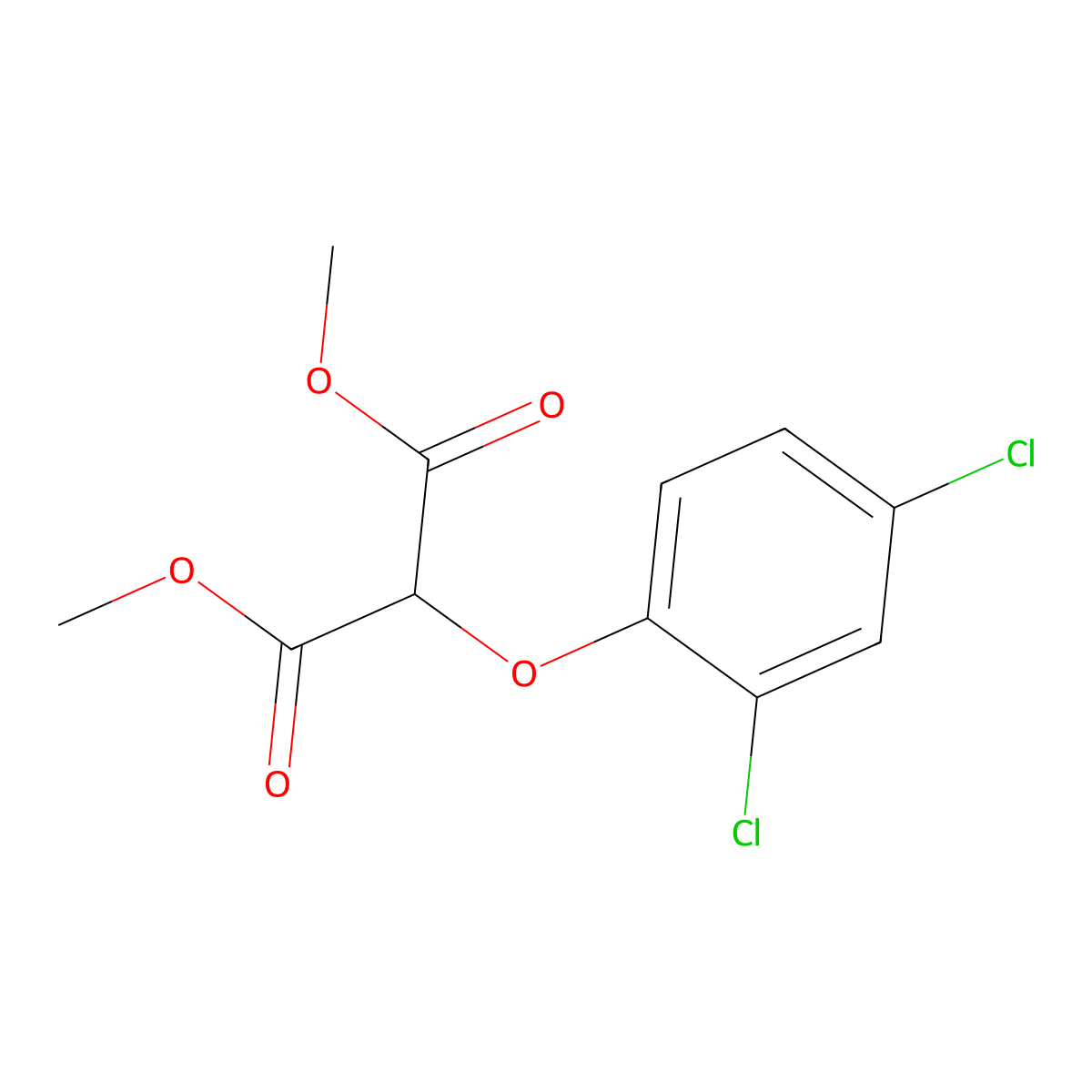 Dimethyl 2-(2,4-dichlorophenoxy)malonate molecular structure, CAS 338400-10-5