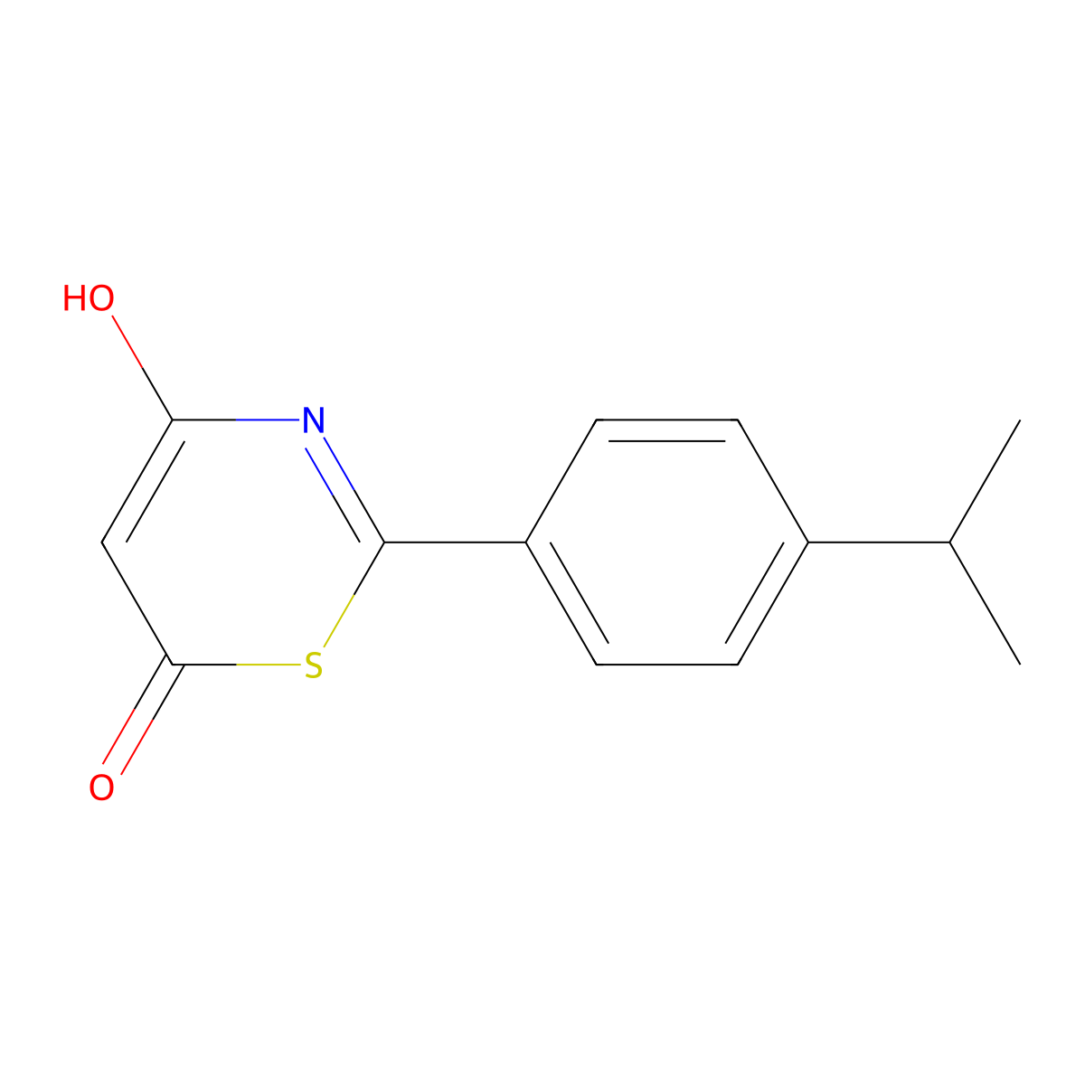 4-hydroxy-2-[4-(propan-2-yl)phenyl]-6H-1,3-thiazin-6-one molecular structure, CAS 338400-11-6