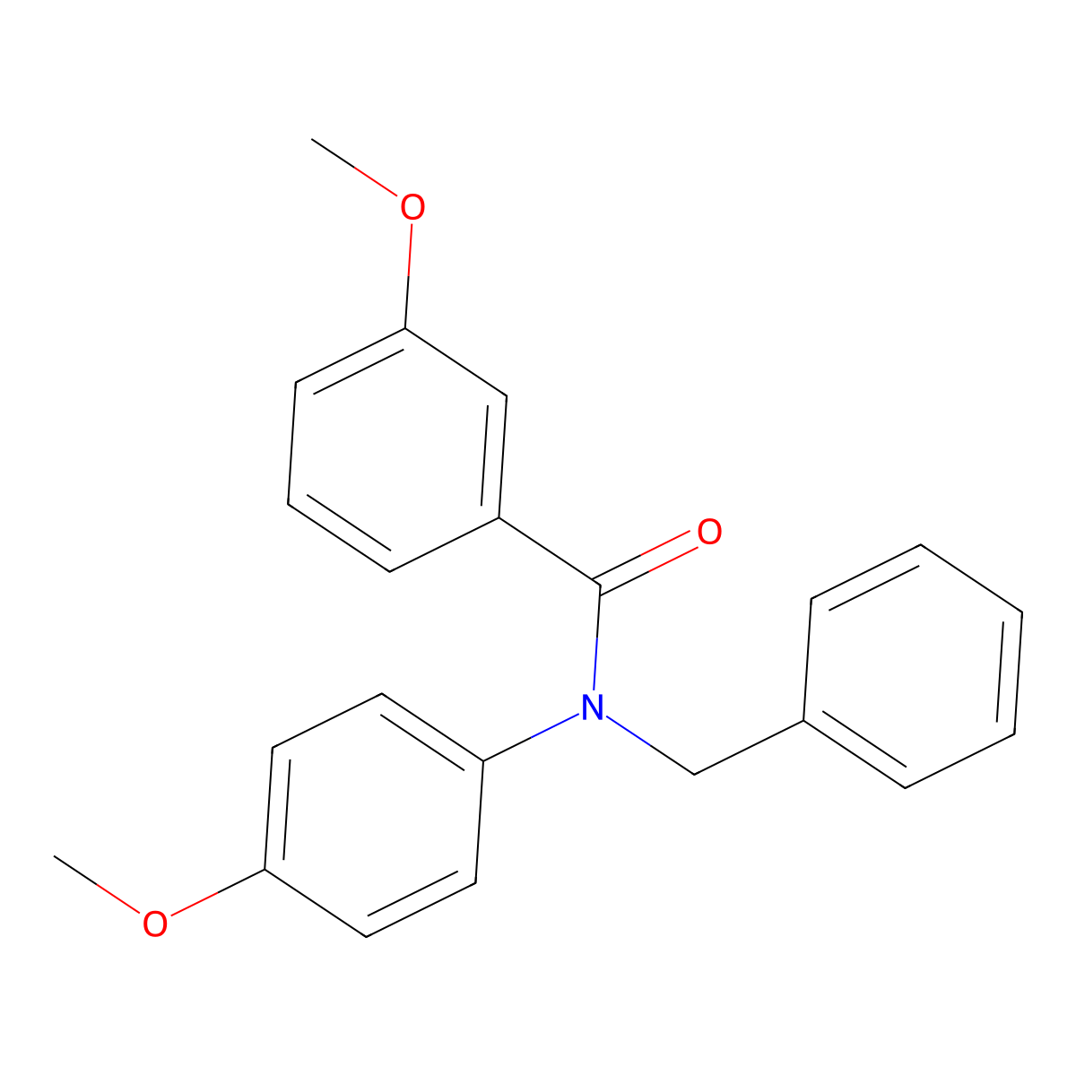N-benzyl-3-methoxy-N-(4-methoxyphenyl)benzamide molecular structure, CAS 338400-61-6