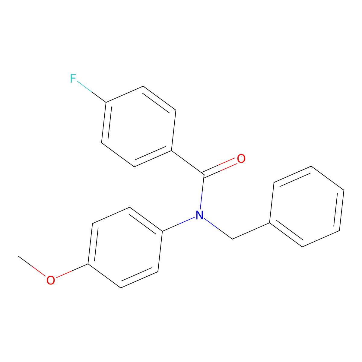 N-benzyl-4-fluoro-N-(4-methoxyphenyl)benzamide molecular structure, CAS 338400-62-7