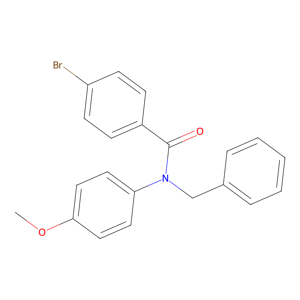 N-benzyl-4-bromo-N-(4-methoxyphenyl)benzamide molecular structure, CAS 338400-65-0