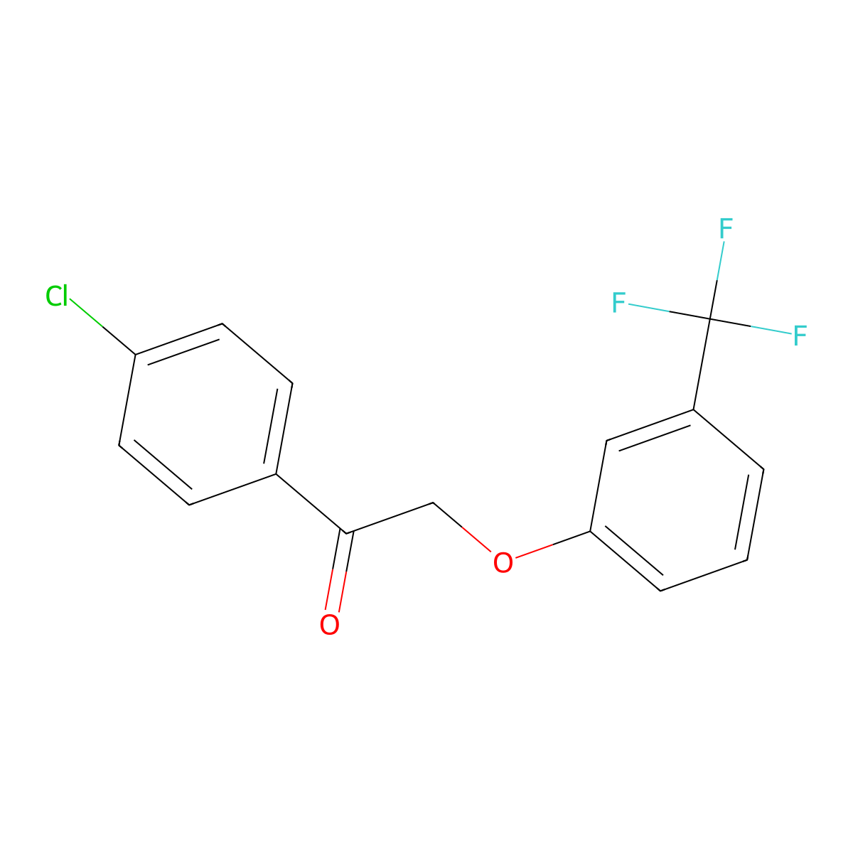1-(4-Chlorophenyl)-2-[3-(trifluoromethyl)phenoxy]-1-ethanone molecular structure, CAS 338400-72-9