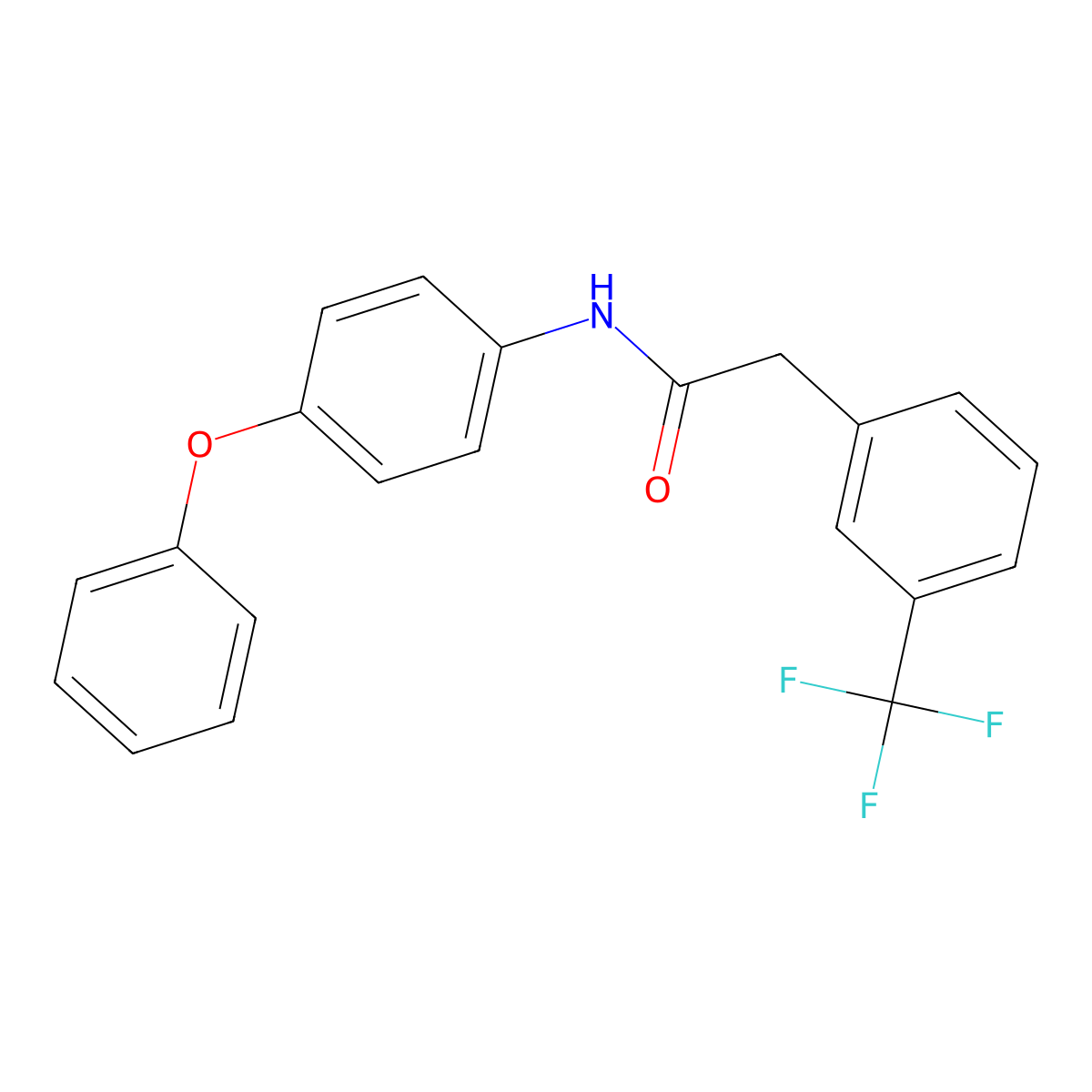 N-(4-phenoxyphenyl)-2-[3-(trifluoromethyl)phenyl]acetamide molecular structure, CAS 338400-84-3