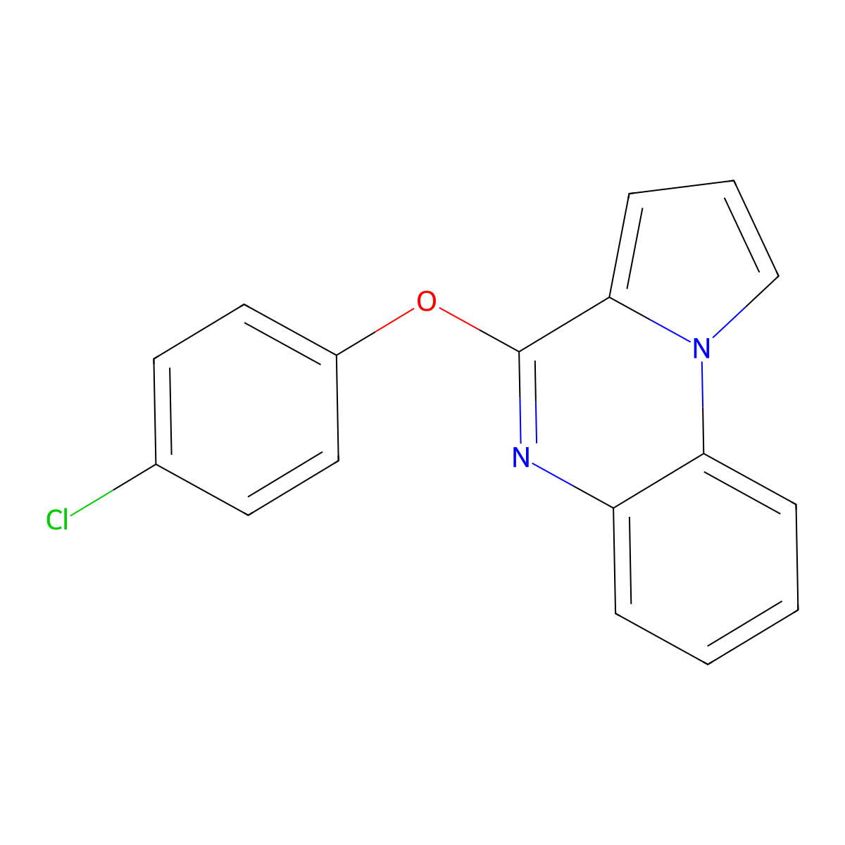 4-(4-Chlorophenoxy)pyrrolo[1,2-a]quinoxaline molecular structure, CAS 338401-28-8