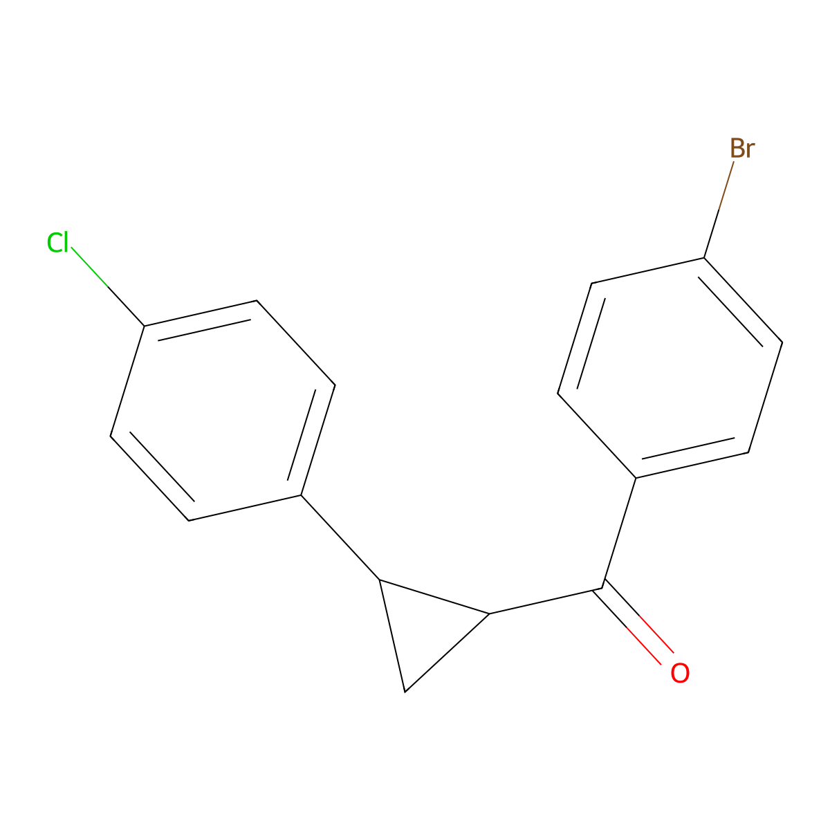 (4-Bromophenyl)[2-(4-chlorophenyl)cyclopropyl]methanone molecular structure, CAS 338401-41-5