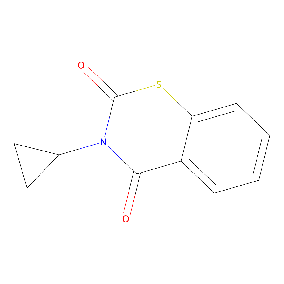3-cyclopropyl-2H-1,3-benzothiazine-2,4(3H)-dione molecular structure, CAS 338401-64-2