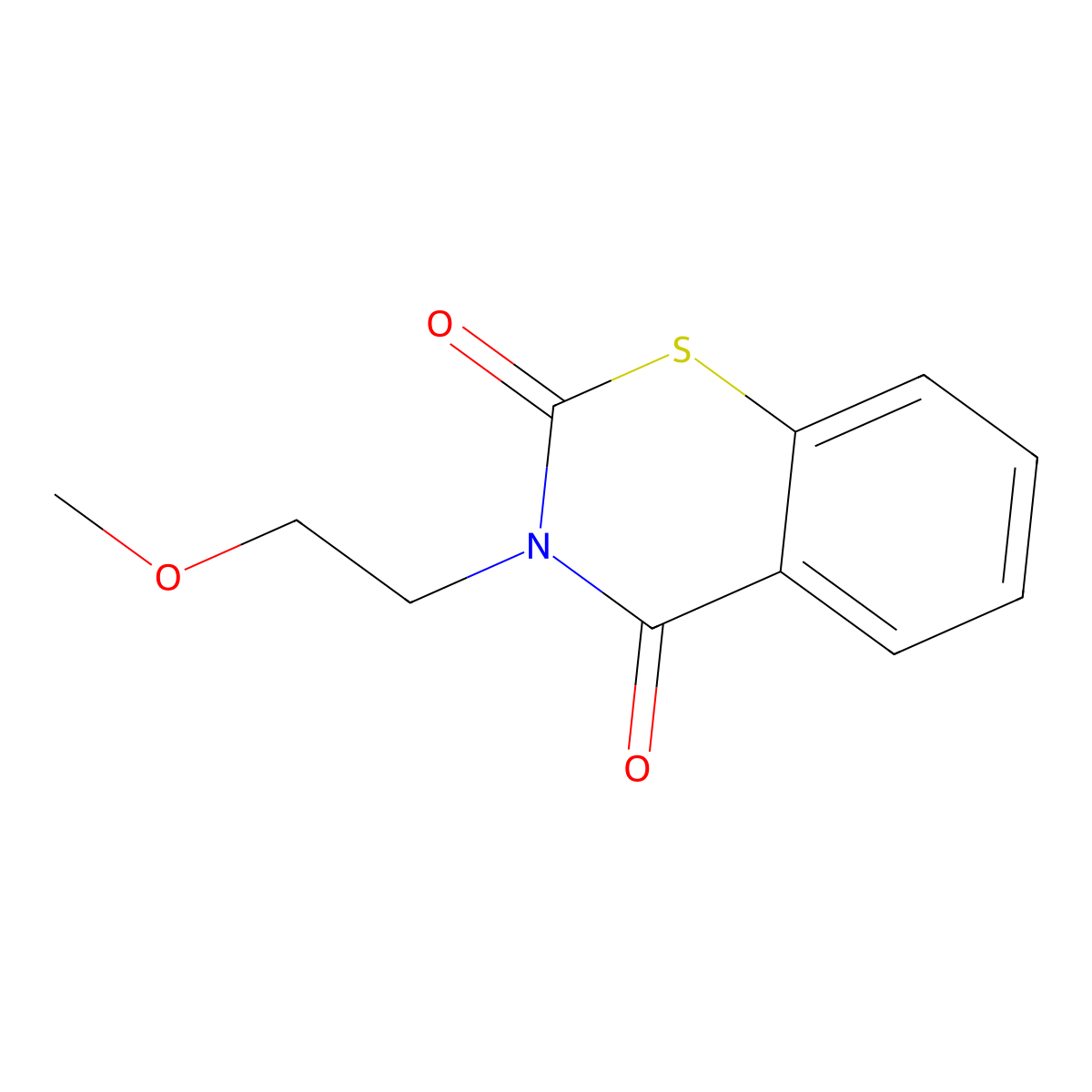 3-(2-methoxyethyl)-2H-1,3-benzothiazine-2,4(3H)-dione molecular structure, CAS 338401-71-1